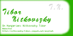 tibor nitkovszky business card